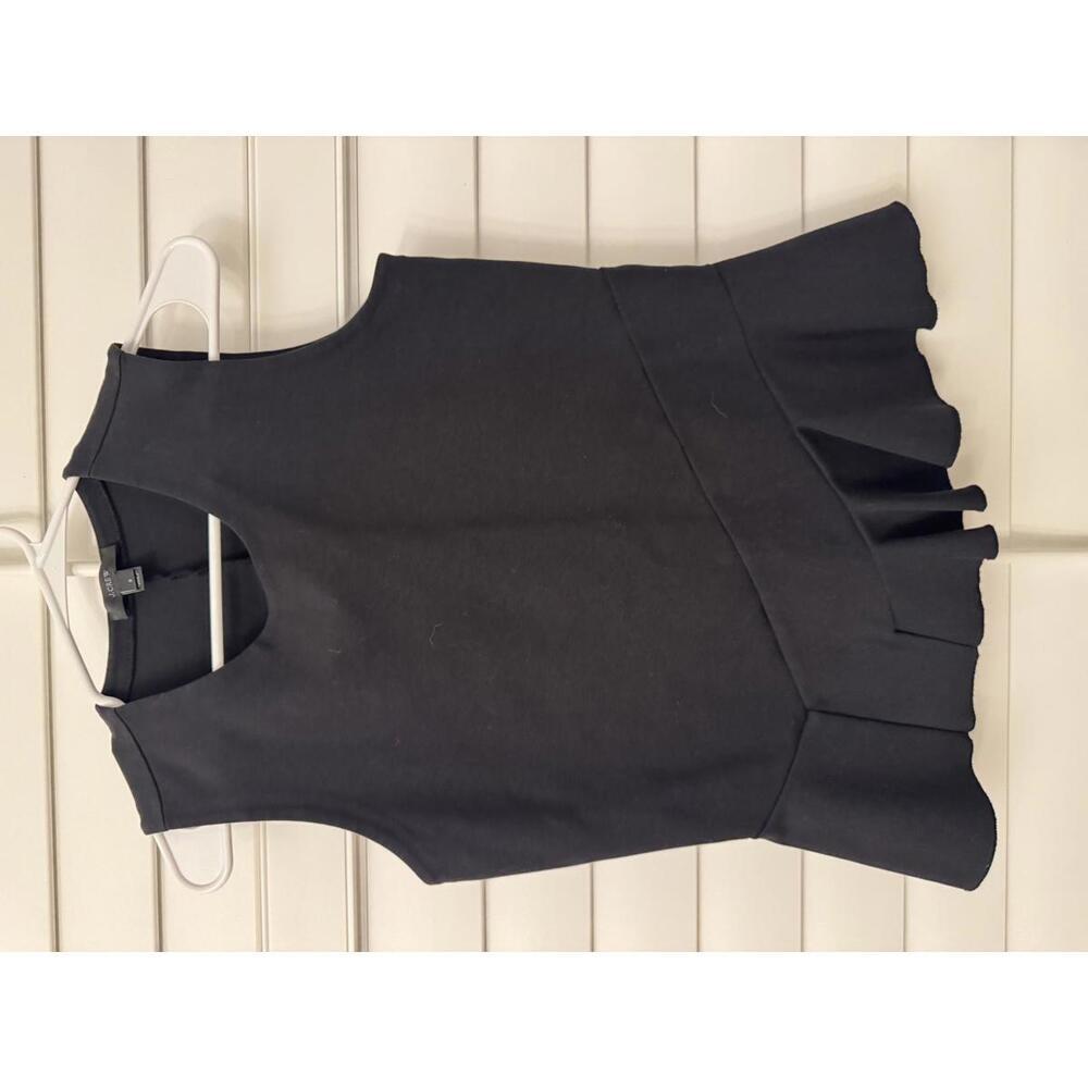 J. Crew Black Sleeveless Peplum Tank Top